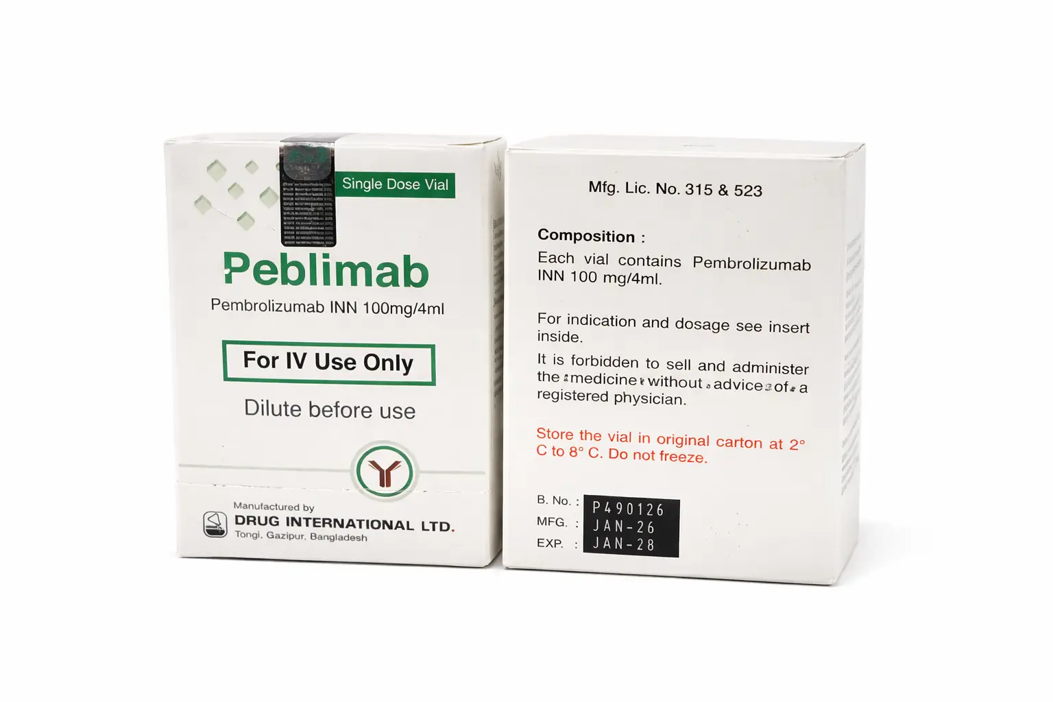 Generic pembrolizumab 100 mg vial Keytruda alternative