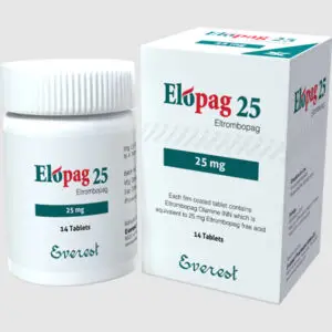 Eltrombopag tablets used for immune thrombocytopenia and low platelet count treatment.